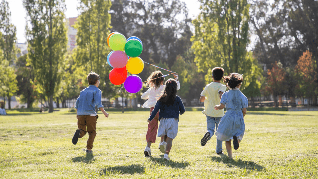 kids playing in the park