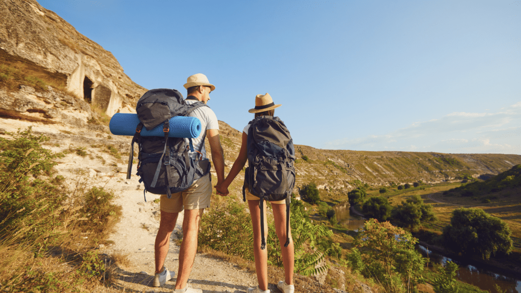 people hiking at the mountain